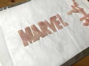 「MARVEL」キャラ弁作り・ロゴの作り方